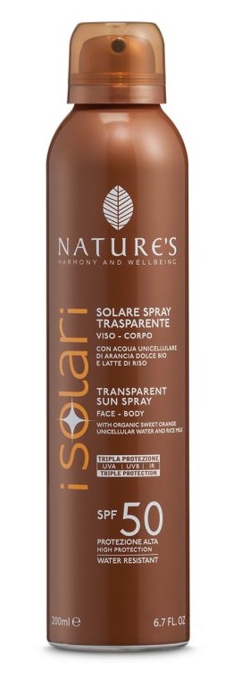 NATURE'S I SOLARI SPRAY TRASPARENTE SPF50 200 ML - farmaciabianca.it