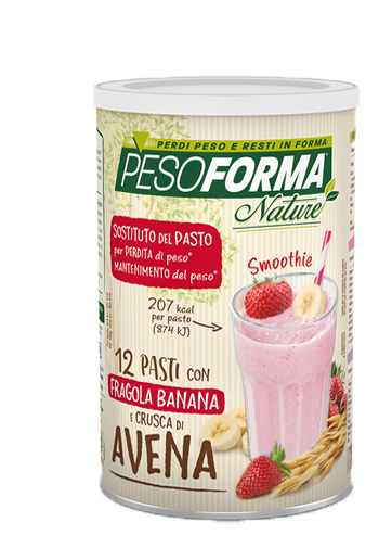 PESOFORMA NATURE SMOOTHIE FRAGOLA BANANA POLVERE 420 G - farmaciabianca.it