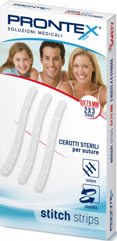 PRONTEX STITCH STRIPS 6X75 10 PEZZI - farmaciabianca.it