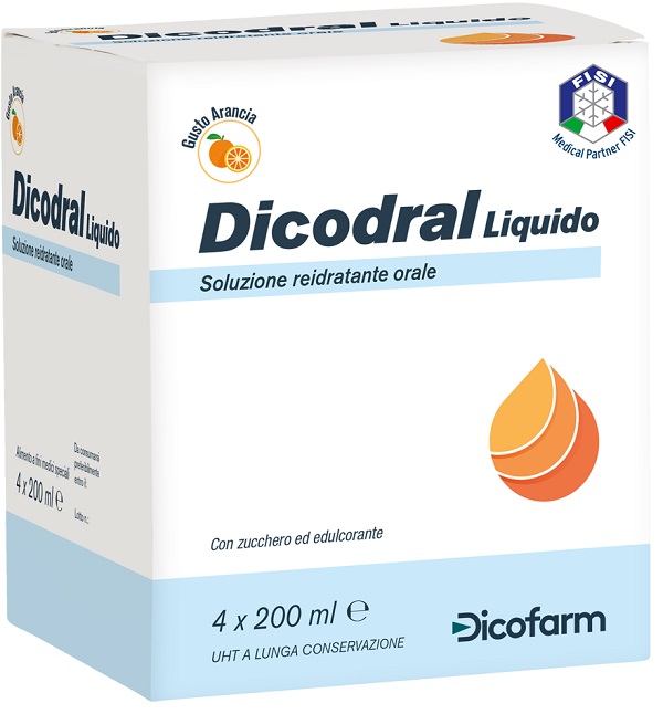 DICODRAL LIQUIDO SOLUZIONE REIDRATANTE ORALE 4 X 200 ML - farmaciabianca.it