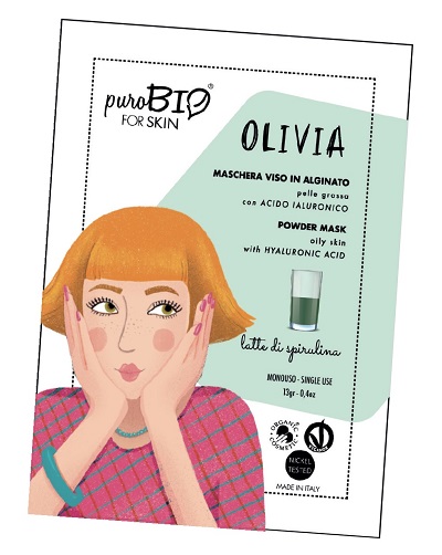 PUROBIO OLIVIA MASCHERA IN ALGINATO LATTE SPIRULINA PELLE GRASSA - farmaciabianca.it