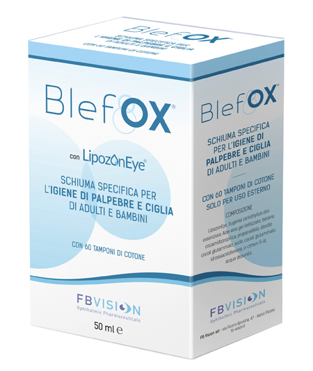 BLEFOX SCHIUMA SPECIFICA PER IGIENE PALPEBRE E CIGLIA 50 ML CON EROGATORE + 60 DISCHETTI - farmaciabianca.it