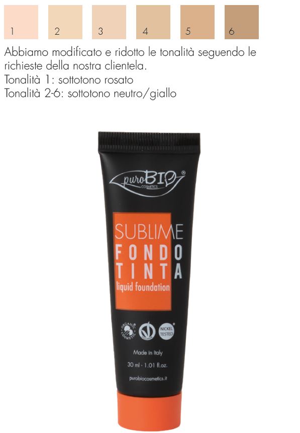 PUROBIO FONDOTINTA FLUIDO SUBLIME 01 30 ML - farmaciabianca.it