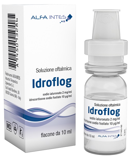 SOLUZIONE OFTALMICA IDROFLOG ACIDO IALURONATO 2 MG/ML E IDROCORTISONE SODIO FOSFATO 10 MCG/ML 10 ML - farmaciabianca.it