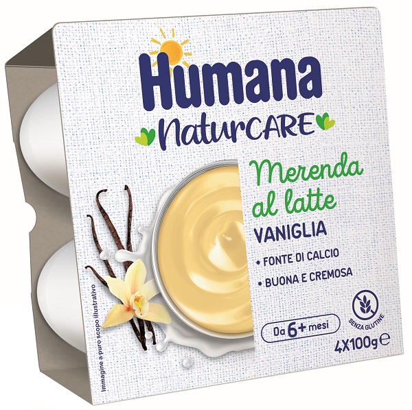 HUMANA MERENDA VANIGLIA 4 VASETTI DA 100 G - farmaciabianca.it