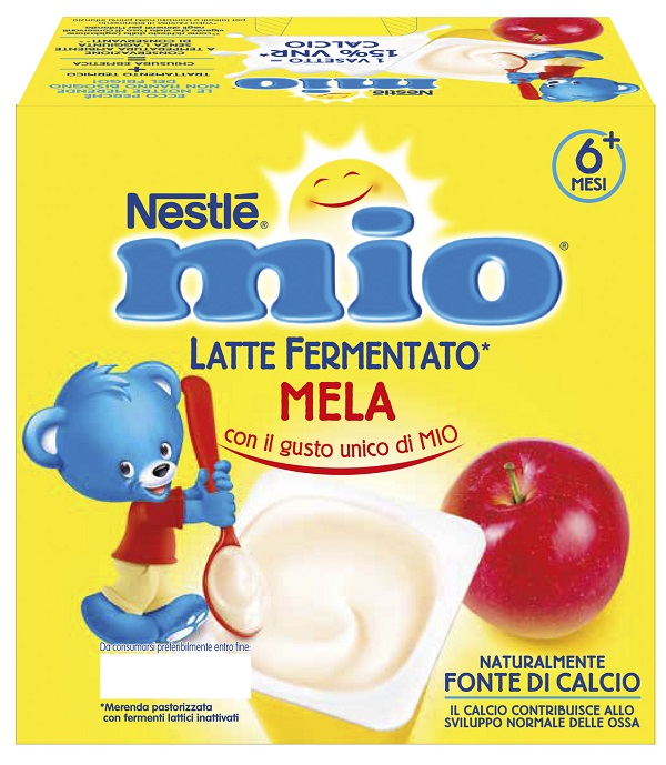 MIO MERENDA LATTE FERMENTATO MELA 4 PEZZI DA 100 G - farmaciabianca.it