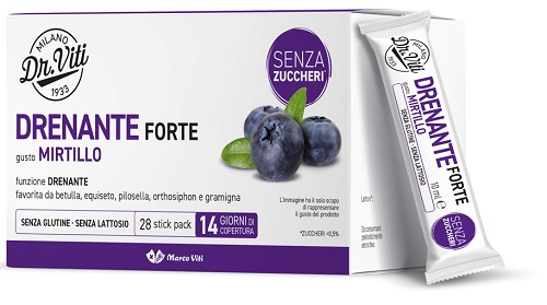 DR VITI DRENANTE FORTE MIRTILLO 28 STICK PACK SENZA ZUCCHERI - farmaciabianca.it