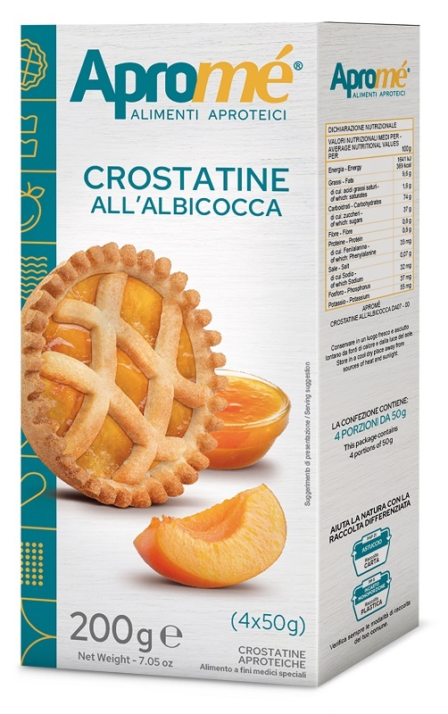 APROME' CROSTATINE ALBICOCCA 4 PEZZI DA 50 G - farmaciabianca.it