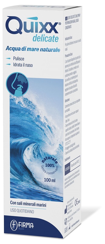 SOLUZIONE SPRAY PER IRRIGAZIONI NASALI QUIXX DELICATE ACQUA MARINA ISOTONICA 100 ML - farmaciabianca.it