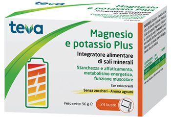 MAGNESIO POTASSIO PLUS TEVA 24 BUSTINE SENZA ZUCCHERI AROMA AGRUMI - farmaciabianca.it