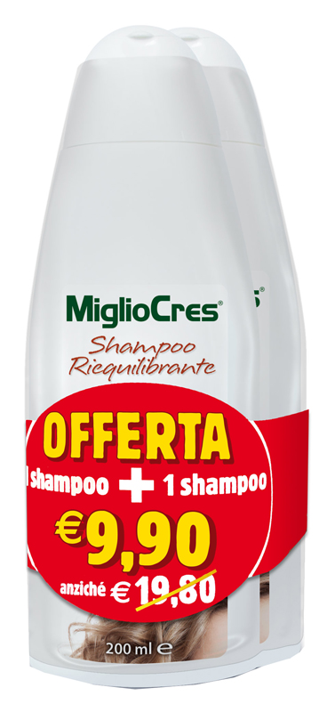 MIGLIOCRES SHAMPOO RIEQUILIBRANTE BIPACK 200 ML - farmaciabianca.it