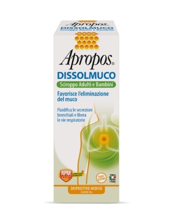APROPOS DISSOLMUCO SCIROPPO ADULTI E BAMBINI 230 G - farmaciabianca.it