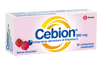 CEBION MASTICABILE SENZA ZUCCHERO VITAMINA C 500 MG 20 COMPRESSE - farmaciabianca.it