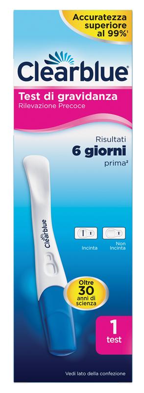 TEST DI GRAVIDANZA CLEARBLUE RILEVAZIONE PRECOCE 1 PEZZO - farmaciabianca.it
