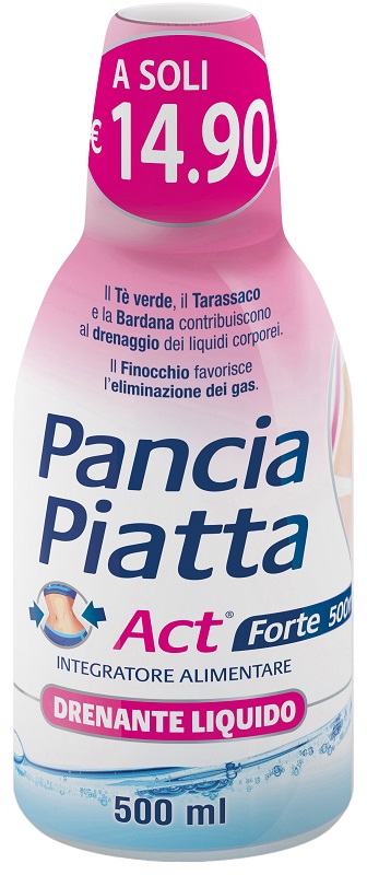 PANCIA PIATTA ACT FORTE DRENANTE LIQUIDO 500 ML - farmaciabianca.it
