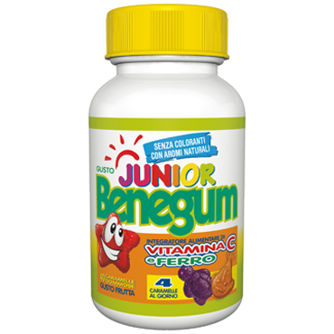 BENEGUM JUNIOR VIT C E FERRO 40 CARAMELLE GOMMOSE GUSTO FRUTTA - farmaciabianca.it