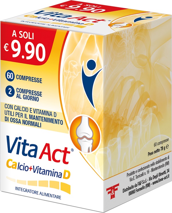 VITA ACT CALCIO + VITAMINA D 60 COMPRESSE - farmaciabianca.it