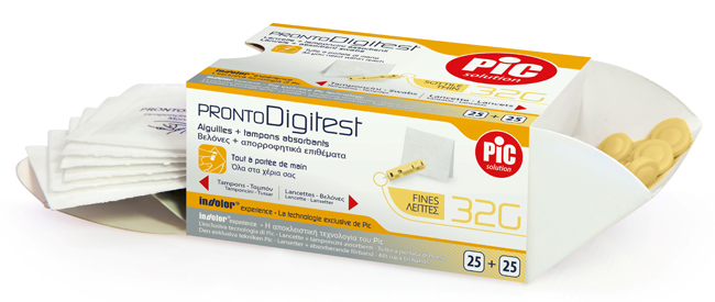 LANCETTE PUNGIDITO PIC PRONTO DIGITEST GAUGE 32 25 PEZZI - farmaciabianca.it