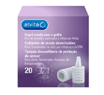 ALVITA COPRI SONDA USA E GETTA PER TERMOMETRO AD INFRAROSSI 20 PEZZI - farmaciabianca.it