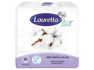 ASSORBENTE LAURELLA IN COTONE ULTRA GIORNO CON ALI 12 PEZZI - farmaciabianca.it