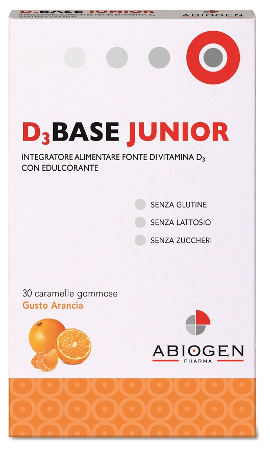 D3BASE JUNIOR 30 CARAMELLE GOMMOSE ARANCIA - farmaciabianca.it