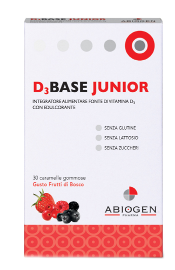 D3BASE JUNIOR 30 CARAMELLE GOMMOSE FRUTTI DI BOSCO - farmaciabianca.it