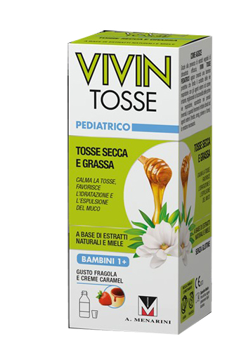 VIVIN TOSSE PEDIATRICO SCIROPPO PER TOSSE SECCA E GRASSA GUSTO FRAGOLA E CREME CARAMEL 150 ML - farmaciabianca.it