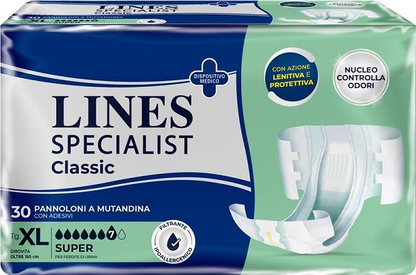 PANNOLONE A MUTANDA LINES SPECIALIST CLASSIC SUPER PM XL 30 PEZZI - farmaciabianca.it