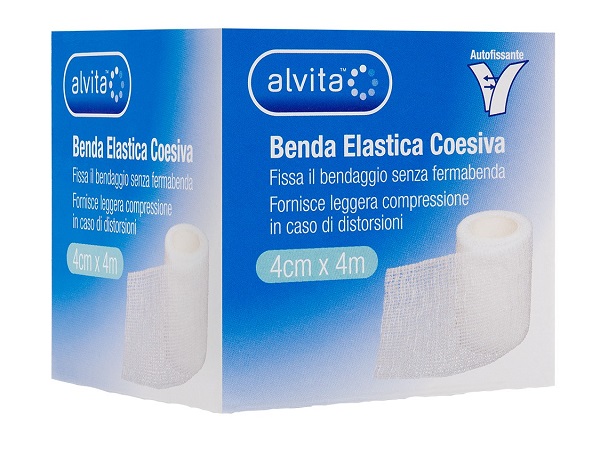 BENDA ELASTICA AUTOADESIVA ALVITA 4X4CM - farmaciabianca.it