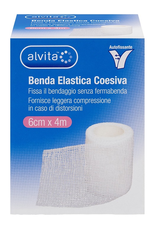 BENDA ELASTICA AUTOADESIVA ALVITA 6X4CM - farmaciabianca.it