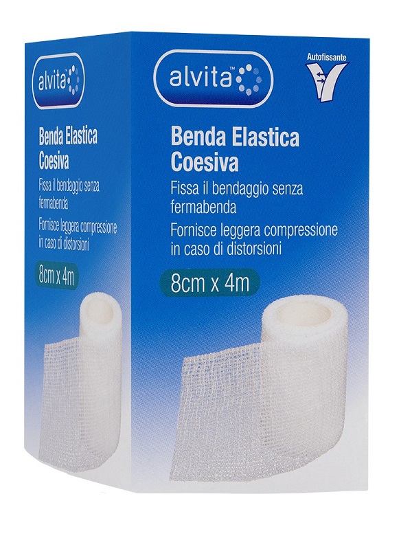 BENDA ELASTICA AUTOADESIVA ALVITA 8X4CM - farmaciabianca.it