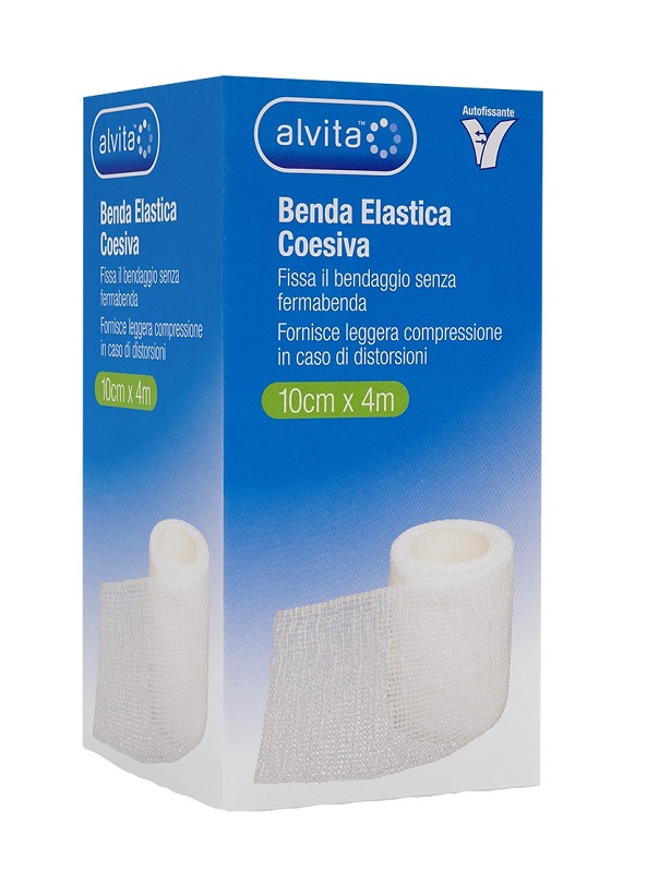 BENDA ELASTICA AUTOADESIVA ALVITA 10X4CM - farmaciabianca.it