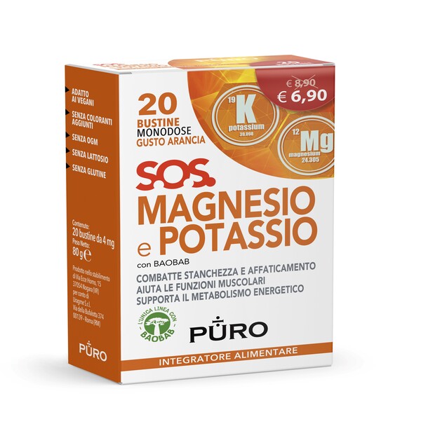 PURO MAGNESIO POTASSIO E BAOBAB 20 BUSTINE 4 G - farmaciabianca.it