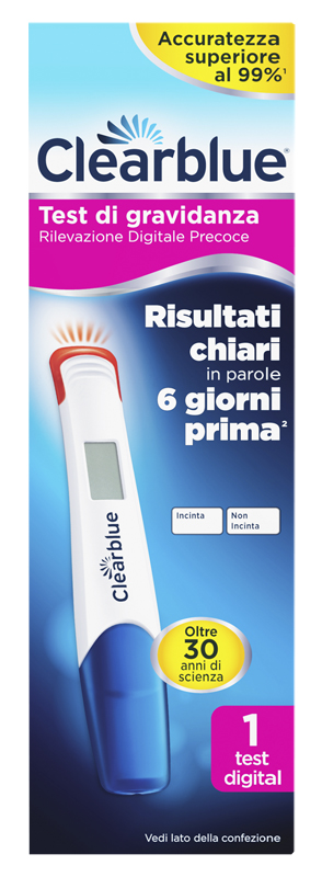 CLEARBLUE TEST GRAVIDANZA RILEVAZIONE PRECOCE DIGITALE 1 PEZZO - farmaciabianca.it