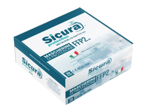 MASCHERINA FILTRANTE FFP2 SICURA PROTECTION 4 STRATI CON ELASTICI E NASELLO SAGOMABILE BIANCA 10 PEZZI - farmaciabianca.it