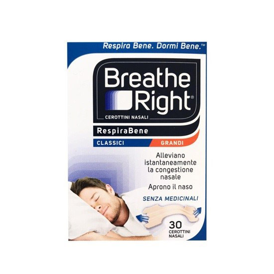 CEROTTI NASALI BREATHE RIGHT CLASSICI GRANDI 30 PEZZI - farmaciabianca.it