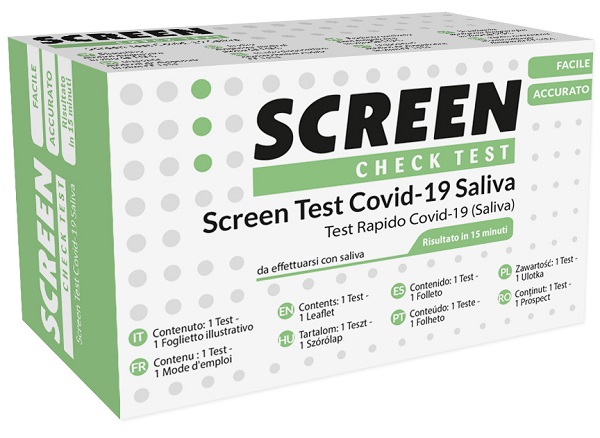 TEST ANTIGENICO RAPIDO COVID-19 SCREEN AUTODIAGNOSTICO DETERMINAZIONE QUALITATIVA ANTIGENI SARS-COV-2 IN CAMPIONI SALIVARI MEDIANTE IMMUNOCROMATOGRAFIA - farmaciabianca.it
