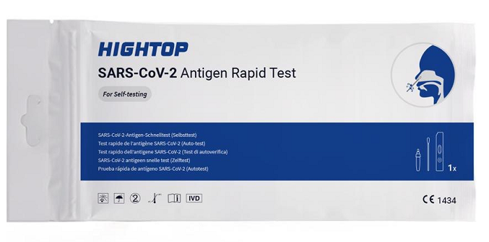 TEST ANTIGENICO RAPIDO COVID-19 HIGHTOP AUTODIAGNOSTICO DETERMINAZIONE QUALITATIVA ANTIGENI SARS-COV-2 IN TAMPONI NASALI MEDIANTE IMMUNOCROMATOGRAFIA - farmaciabianca.it