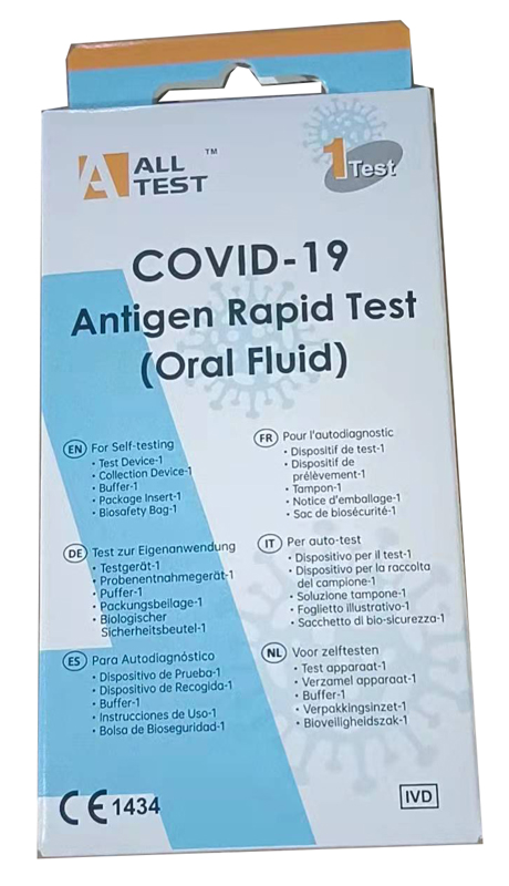 TEST ANTIGENICO RAPIDO COVID-19 ALLTEST AUTODIAGNOSTICO DETERMINAZIONE QUALITATIVA ANTIGENI SARS-COV-2 IN CAMPIONI SALIVARI MEDIANTE IMMUNOCROMATOGRAFIA - farmaciabianca.it