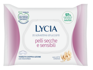 LYCIA SALVIETTINE STRUCCANTI PELLI SECCHE E SENSIBILI 20 PEZZI - farmaciabianca.it