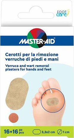 CEROTTO VERRUCHE MASTER-AID FOOTCARE PIEDI/MANI 16 PEZZI E4 - farmaciabianca.it