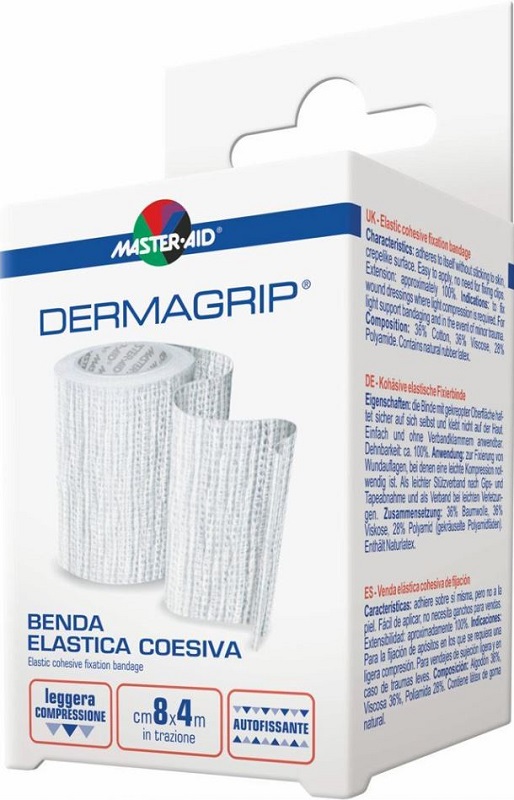 BENDA MASTER-AID DERMAGRIP COESIVA M 4X12 CM 1 PEZZO - farmaciabianca.it