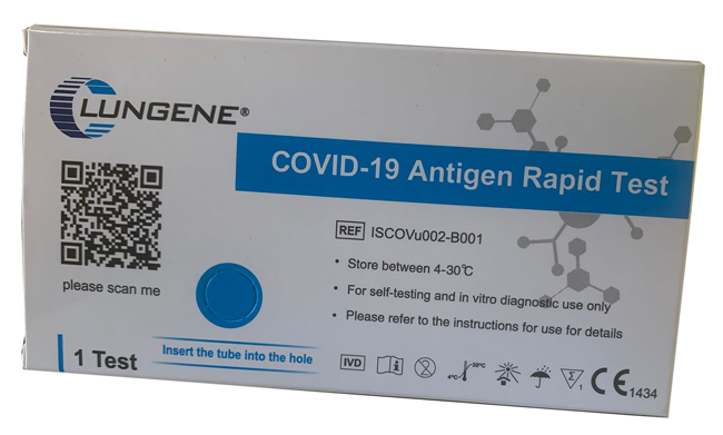 TEST ANTIGENICO RAPIDO COVID-19 CLUNGENE AUTODIAGNOSTICO DETERMINAZIONE QUALITATIVA ANTGENI SARS-COV-2 IN TAMPONI NASALI MEDIANTE IMMUNOCROMATOGRAFIA - farmaciabianca.it
