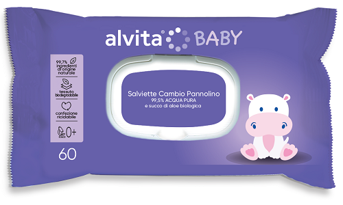 ALVITA BABY SALVIETTE PURE WATER 60 PEZZI - farmaciabianca.it