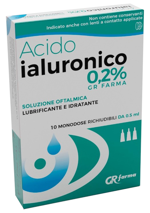 SOLUZIONE OFTALMICA LUBRIFICANTE E IDRATANTE ACIDO IALURONICO 0,2% 10 MONODOSE RICHIUDIBILI DA 0,5 ML - farmaciabianca.it
