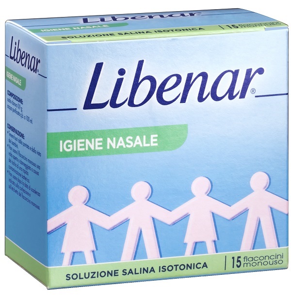 SOLUZIONE SALINA ISOTONICA 0,9% LIBENAR PER IGIENE NASALE 15 FLACONCINI MONOUSO X 5 ML - farmaciabianca.it