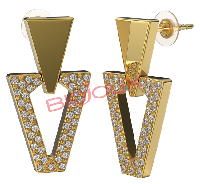 BJT328 ORECCHINO EMILY 23MM STEEL GOLD PLATED - farmaciabianca.it