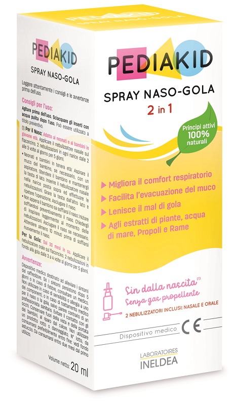 PEDIAKID SPRAY NASO GOLA 20 ML - farmaciabianca.it