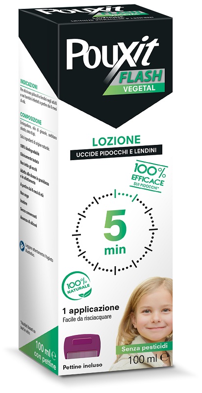 POUXIT FLASH VEGETAL LOZIONE PIDOCCHI E LENDINI 100 ML CON PETTINE - farmaciabianca.it